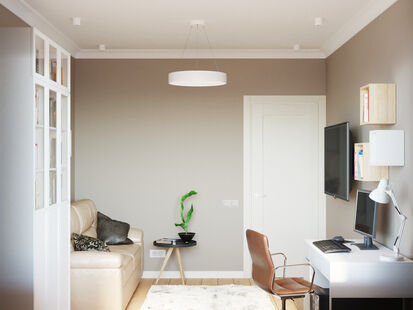 Фото № 4: Дизайн-проект трехкомнатной квартиры 117.59  м² Стиль Контемпорари для ЖК Московский