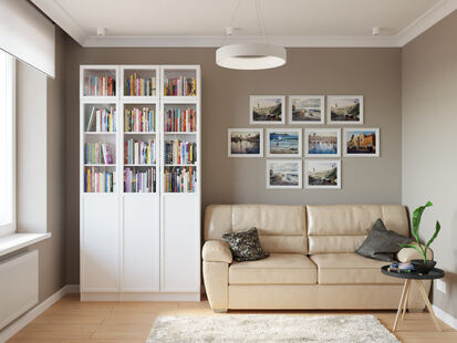 Фото № 2: Дизайн-проект трехкомнатной квартиры 117.59  м² Стиль Контемпорари для ЖК Московский