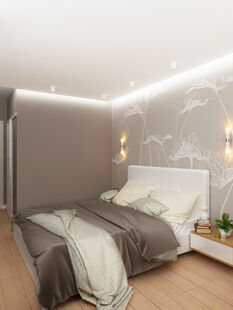 Фото № 3: Дизайн-проект трехкомнатной квартиры 117.59  м² Стиль Контемпорари для ЖК Московский