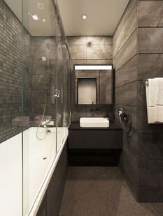 Фото № 5: Дизайн-проект однокомнатной квартиры 37.74  м² Стиль Лофт для одноуровневого дома