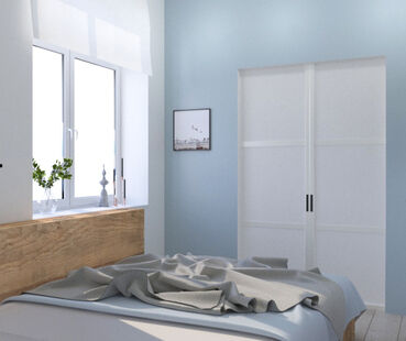 Фото № 5: Дизайн-проект трехкомнатной квартиры 48.7  м² Скандинавский стиль для ЖК Пятницкие кварталы