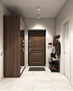 Фото № 5: Дизайн-проект однокомнатной квартиры 48.7  м² Современный стиль для ЖК Рождественский