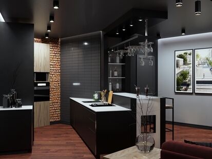 Фото № 1: Дизайн-проект трехкомнатной квартиры 103.0  м² Стиль Эклектика для ЖК Московский