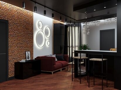 Фото № 2: Дизайн-проект трехкомнатной квартиры 103.0  м² Стиль Эклектика для ЖК Московский