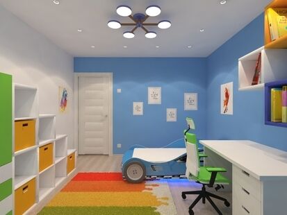 Фото № 2: Дизайн-проект трехкомнатной квартиры 74.02  м² Стиль Контемпорари для ЖК Московский