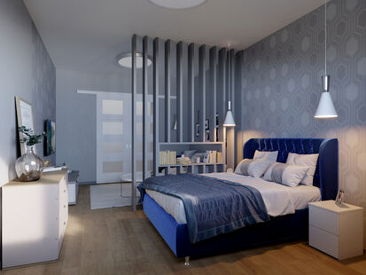 Фото № 1: Дизайн-проект двухкомнатной квартиры 80.61  м² Стиль Модернизм для ЖК Московский