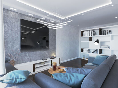 Фото № 2: Дизайн-проект двухкомнатной квартиры 54.57  м² Стиль Минимализм для ЖК Московский