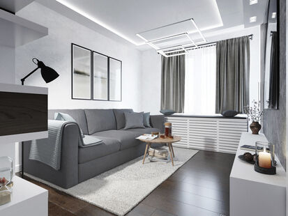 Фото № 5: Дизайн-проект двухкомнатной квартиры 54.57  м² Стиль Минимализм для ЖК Московский