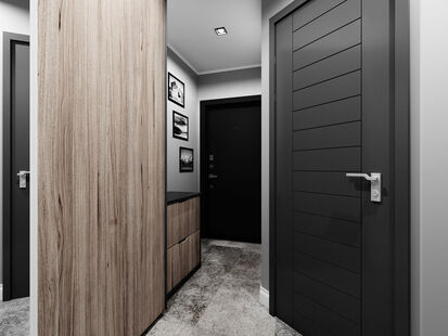 Фото № 4: Дизайн-проект двухкомнатной квартиры 54.57  м² Стиль Минимализм для ЖК Московский