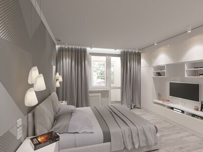 Фото № 3: Дизайн-проект четырехкомнатной квартиры 106.0  м² Скандинавский стиль для ЖК Московский