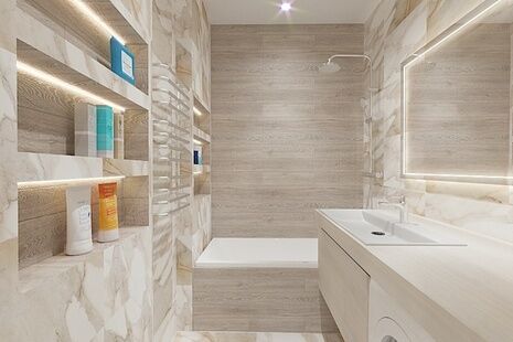 Фото № 5: Дизайн-проект двухкомнатной квартиры 77.99  м² Стиль Модернизм для ЖК Московский