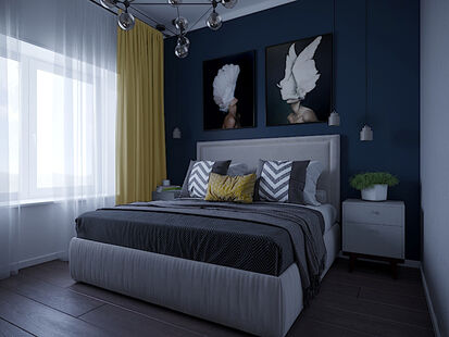 Фото № 1: Дизайн-проект трехкомнатной квартиры 89.4  м² Стиль Фьюжн для ЖК Московский