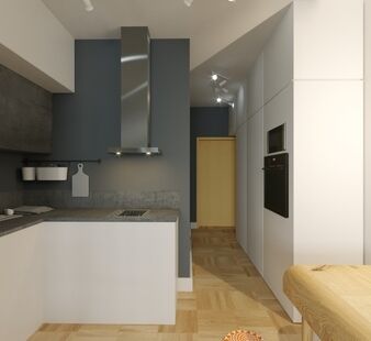 Фото № 2: Дизайн-проект квартиры-студии 30.2  м² Скандинавский стиль для ЖК Московский