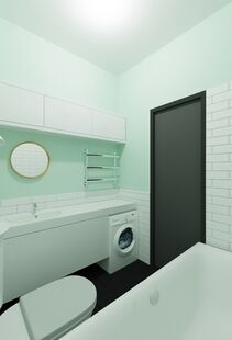 Фото № 4: Дизайн-проект квартиры-студии 30.2  м² Скандинавский стиль для ЖК Московский