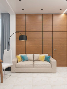 Фото № 4: Дизайн-проект двухкомнатной квартиры 48.4  м² Стиль Минимализм для ЖК Московский