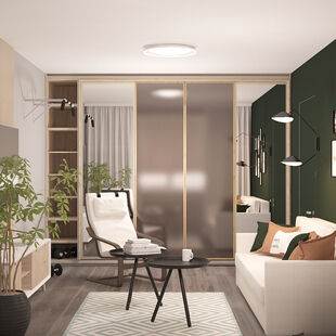 Фото № 1: Дизайн-проект однокомнатной квартиры 31.34  м² Скандинавский стиль для ЖК Новое Горелово