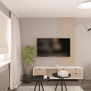 Фото № 2: Дизайн-проект однокомнатной квартиры 31.34  м² Скандинавский стиль для ЖК Новое Горелово