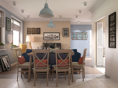 Фото № 5: Дизайн-проект трехкомнатной квартиры 72.0  м² Скандинавский стиль для ЖК Московский