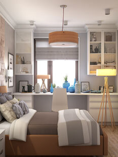 Фото № 4: Дизайн-проект трехкомнатной квартиры 72.0  м² Скандинавский стиль для ЖК Московский