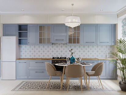 Фото № 2: Дизайн-проект двухкомнатной квартиры 67.2  м² Стиль Современная классика для ЖК Московский