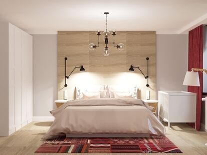 Фото № 3: Дизайн-проект трехкомнатной квартиры 110.35  м² Стиль Контемпорари для ЖК Московский