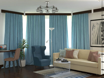 Фото № 2: Дизайн-проект трехкомнатной квартиры 110.35  м² Стиль Контемпорари для ЖК Московский