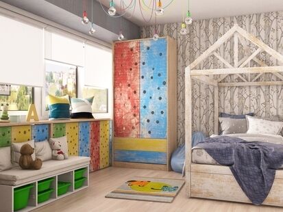 Фото № 6: Дизайн-проект трехкомнатной квартиры 71.2  м² Стиль Эклектика для ЖК Московский