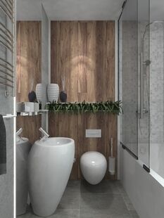 Фото № 4: Дизайн-проект трехкомнатной квартиры 95.0  м² Стиль Фьюжн для частного дома