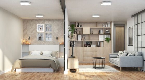 Фото № 5: Дизайн-проект двухкомнатной квартиры 41.0  м² Стиль Минимализм для ЖК Московский