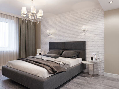 Фото № 4: Дизайн-проект двухкомнатной квартиры 58.0  м² Стиль Американская классика для ЖК Московский