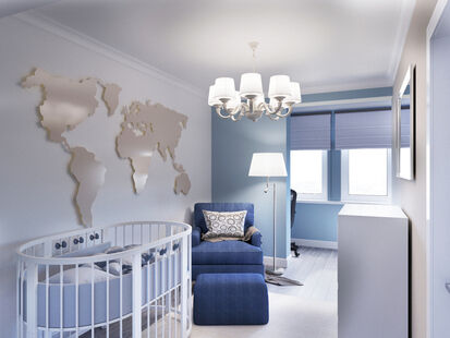 Фото № 2: Дизайн-проект двухкомнатной квартиры 58.0  м² Стиль Американская классика для ЖК Московский