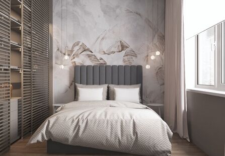 Фото № 6: Дизайн-проект однокомнатной квартиры 62.3  м² Стиль Минимализм для ЖК Московский