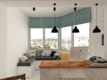 Фото № 5: Дизайн-проект трехкомнатной квартиры 73.4  м² Этнический стиль для ЖК Московский