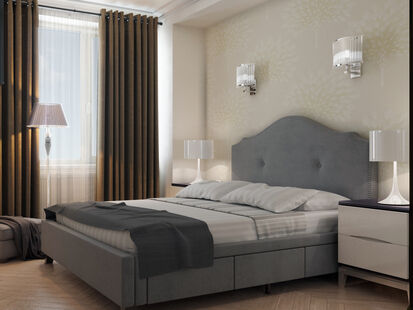 Фото № 3: Дизайн-проект двухкомнатной квартиры 52.2  м² Стиль Современная классика для ЖК Московский