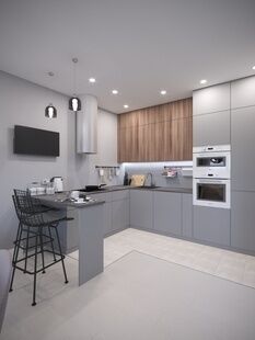 Фото № 3: Дизайн-проект трехкомнатной квартиры 89.0  м² Стиль Модернизм для ЖК Московский