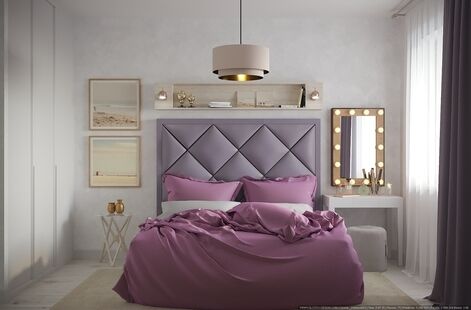 Фото № 5: Дизайн-проект двухкомнатной квартиры 69.5  м² Скандинавский стиль для ЖК Московский