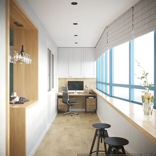 Фото № 3: Дизайн-проект двухкомнатной квартиры 69.5  м² Скандинавский стиль для ЖК Московский