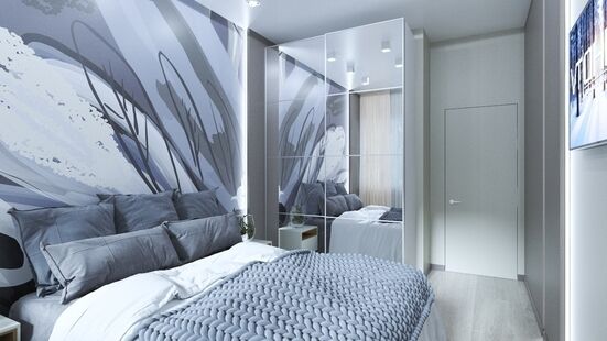 Фото № 2: Дизайн-проект двухкомнатной квартиры 64.4  м² Стиль Фьюжн для ЖК Искра-Парк