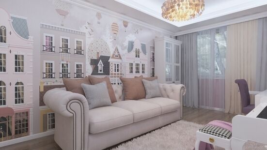 Фото № 1: Дизайн-проект четырехкомнатной квартиры 97.9  м² Стиль Современная классика для ЖК Московский