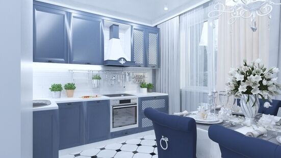 Фото № 6: Дизайн-проект четырехкомнатной квартиры 97.9  м² Стиль Современная классика для ЖК Московский