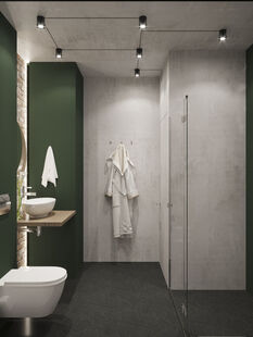 Фото № 2: Дизайн-проект трехкомнатной квартиры 57.92  м² Стиль Лофт для ЖК Московский