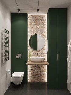 Фото № 5: Дизайн-проект трехкомнатной квартиры 57.92  м² Стиль Лофт для ЖК Московский