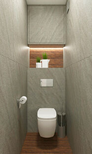 Фото № 6: Дизайн-проект двухкомнатной квартиры 44.5  м² Стиль фьюжн для ЖК Усадьба Суханово