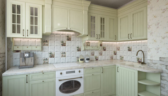 Фото № 3: Дизайн-проект кухни 8.5  м² Стиль Прованс для ЖК Московский