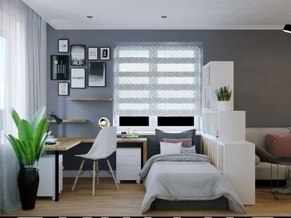 Фото № 5: Дизайн-проект трехкомнатной квартиры 89.4  м² Стиль Этнический для ЖК Московский