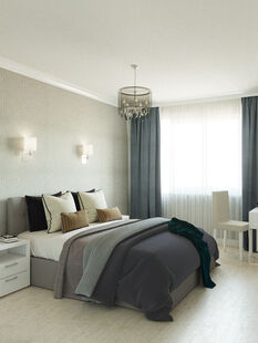 Фото № 5: Дизайн-проект трехкомнатной квартиры 89.3  м² Стиль Модернизм для ЖК Московский