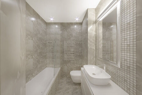 Фото № 3: Дизайн-проект двухкомнатной квартиры 53.97  м² Стиль Современная классика для ЖК Московский