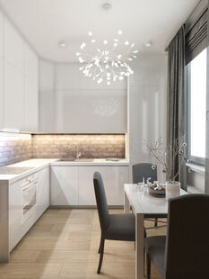 Фото № 5: Дизайн-проект однокомнатной квартиры 37.9  м² Стиль Минимализм для ЖК Московский