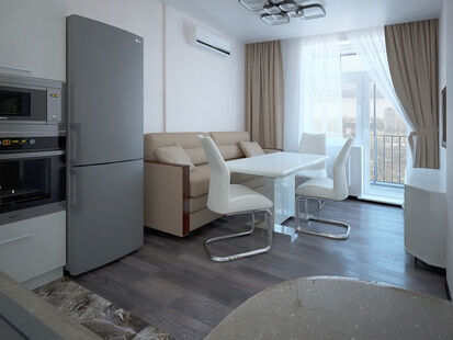 Фото № 1: Дизайн-проект двухкомнатной квартиры 81.5  м² Стиль Современная классика для ЖК Московский