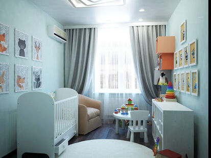 Фото № 4: Дизайн-проект двухкомнатной квартиры 81.5  м² Стиль Современная классика для ЖК Московский